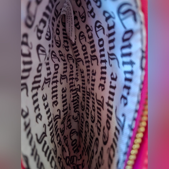 Juicy Couture Hot Pink "Double Trouble" Crossbody Bag with Chain Accent - Picture 10 of 10